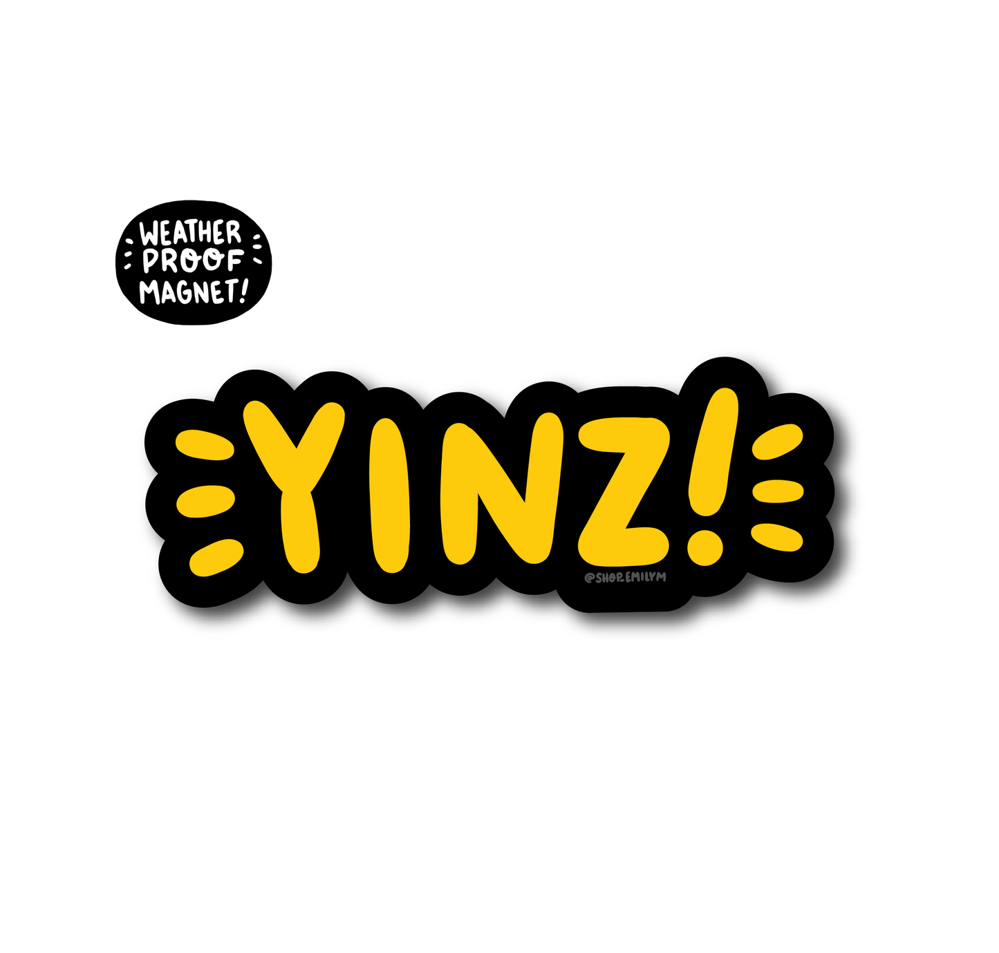 Yinz Magnet - Black