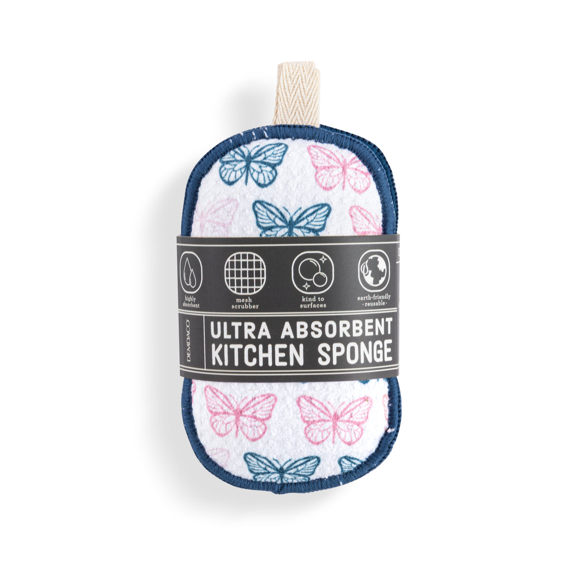 Butterflies Absorbent Reversible Sponges Set