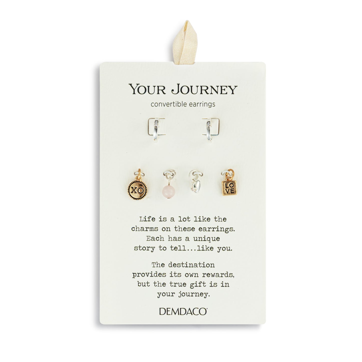 Love Charm Silver Earring Set