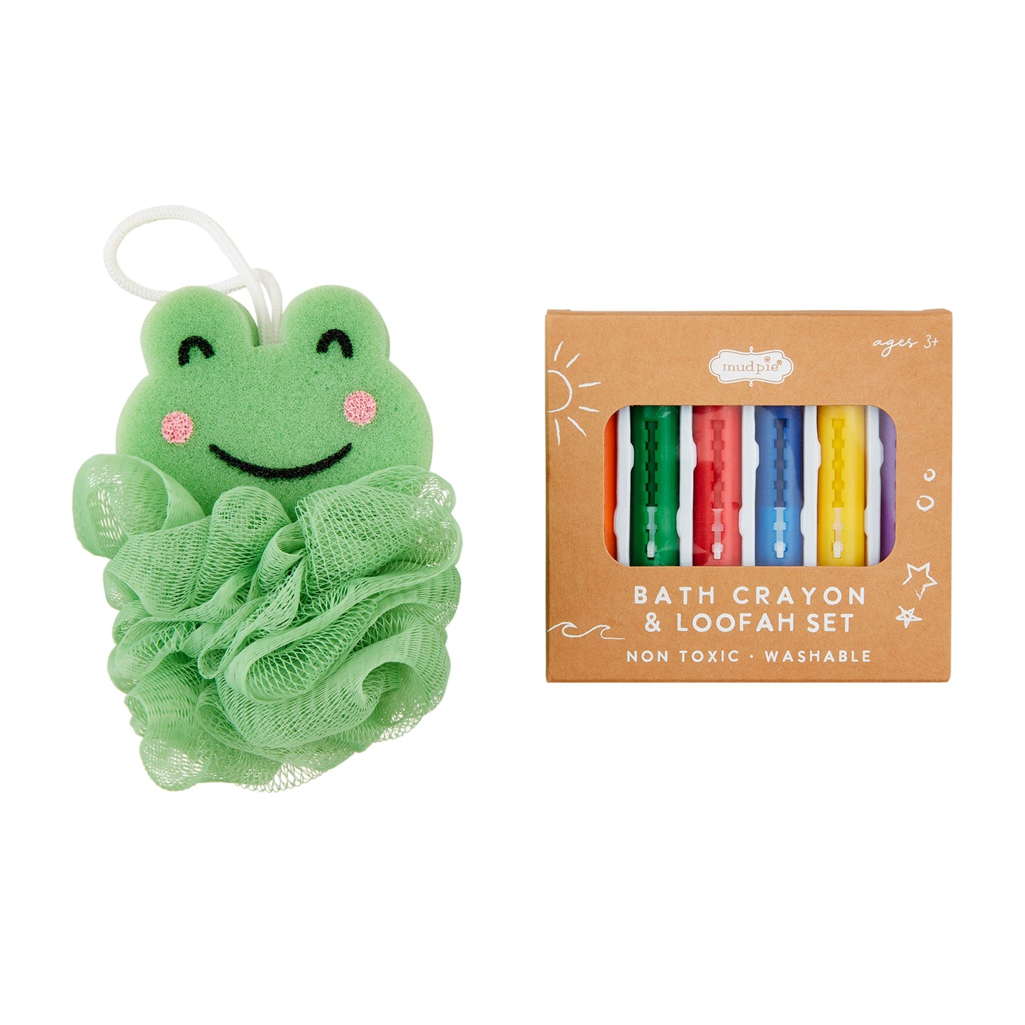 Frog Loofah & Bath Crayons