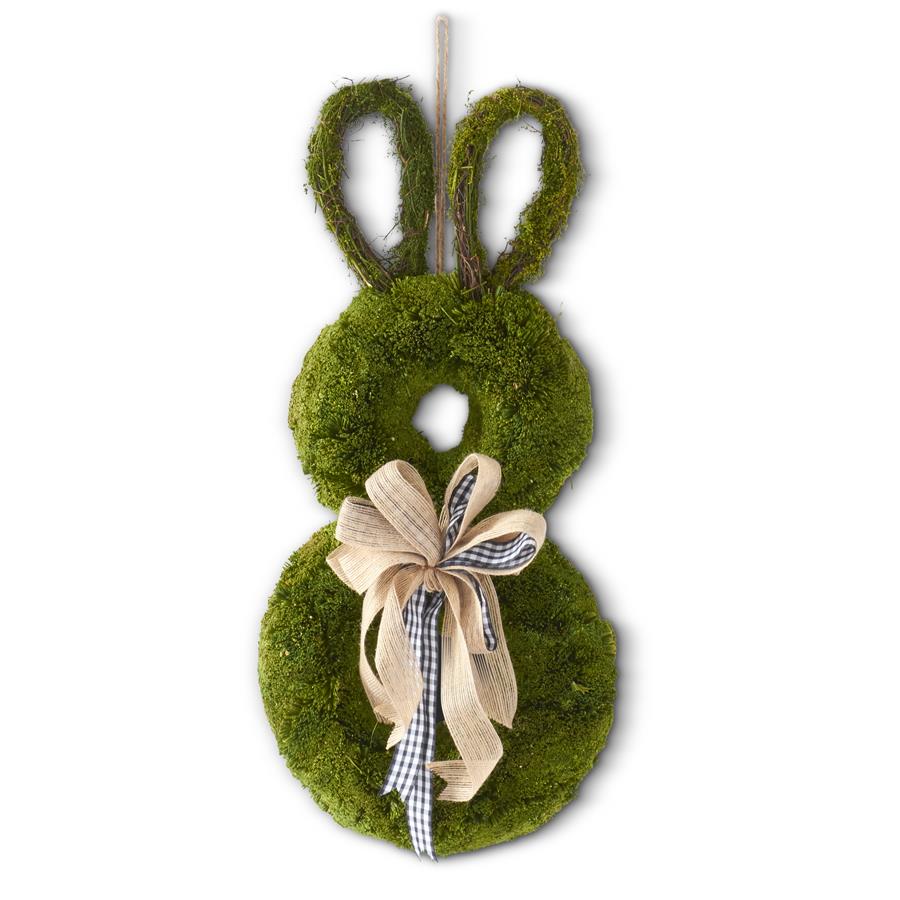 Dried Grass Rabbit Wreath & Bow