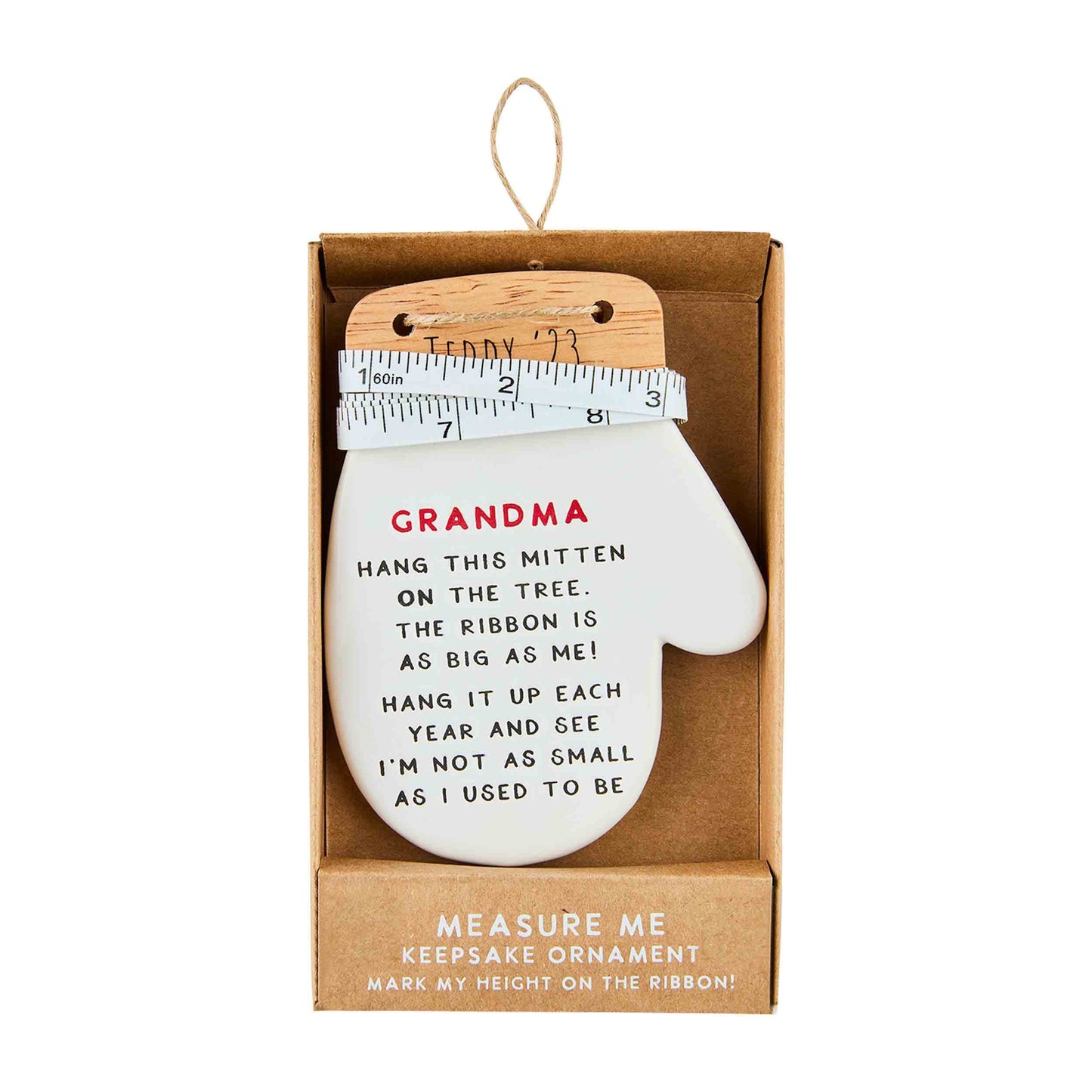 Measure Me Keepsake Ornament Set - Mitten