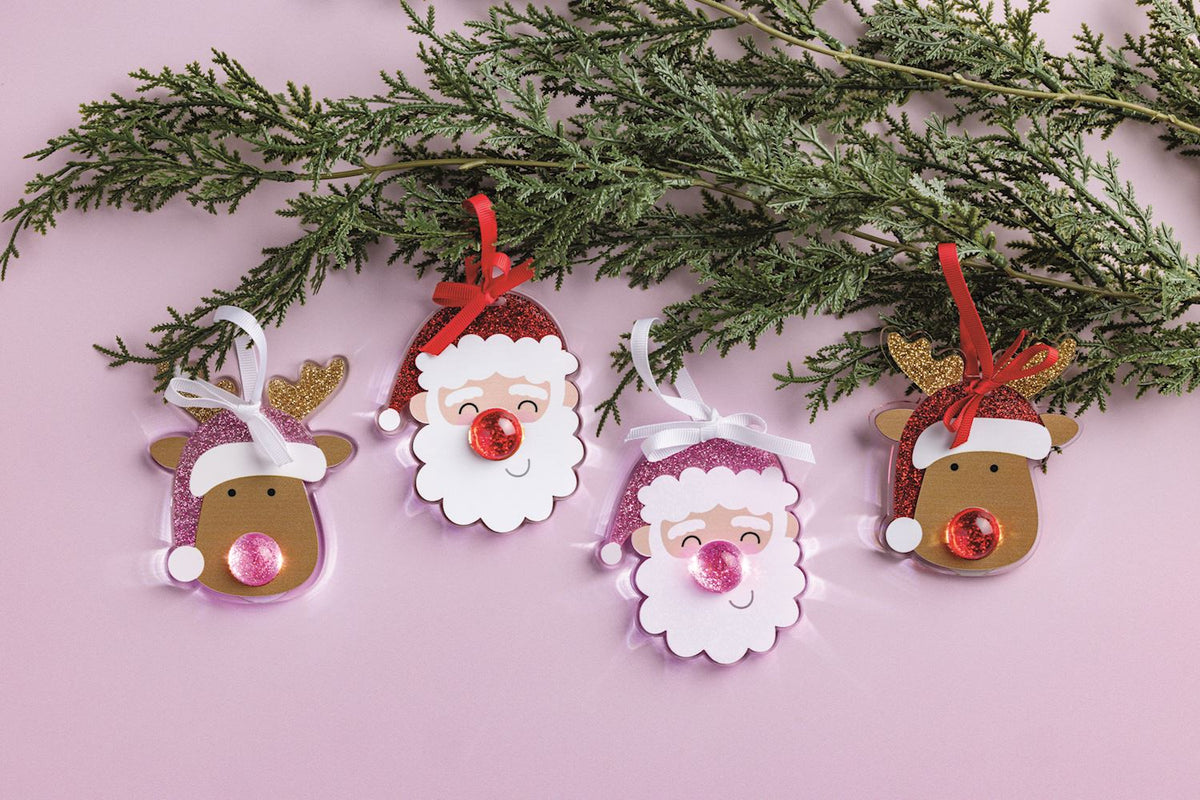 Light-Up Christmas Ornament - Red Reindeer