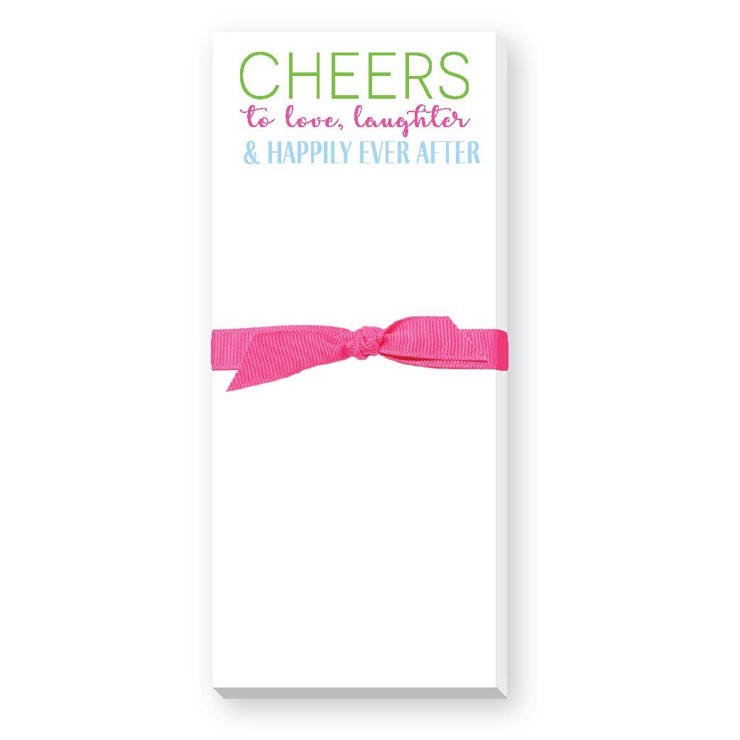 Cheers To Love Wedding Skinnie Notepad