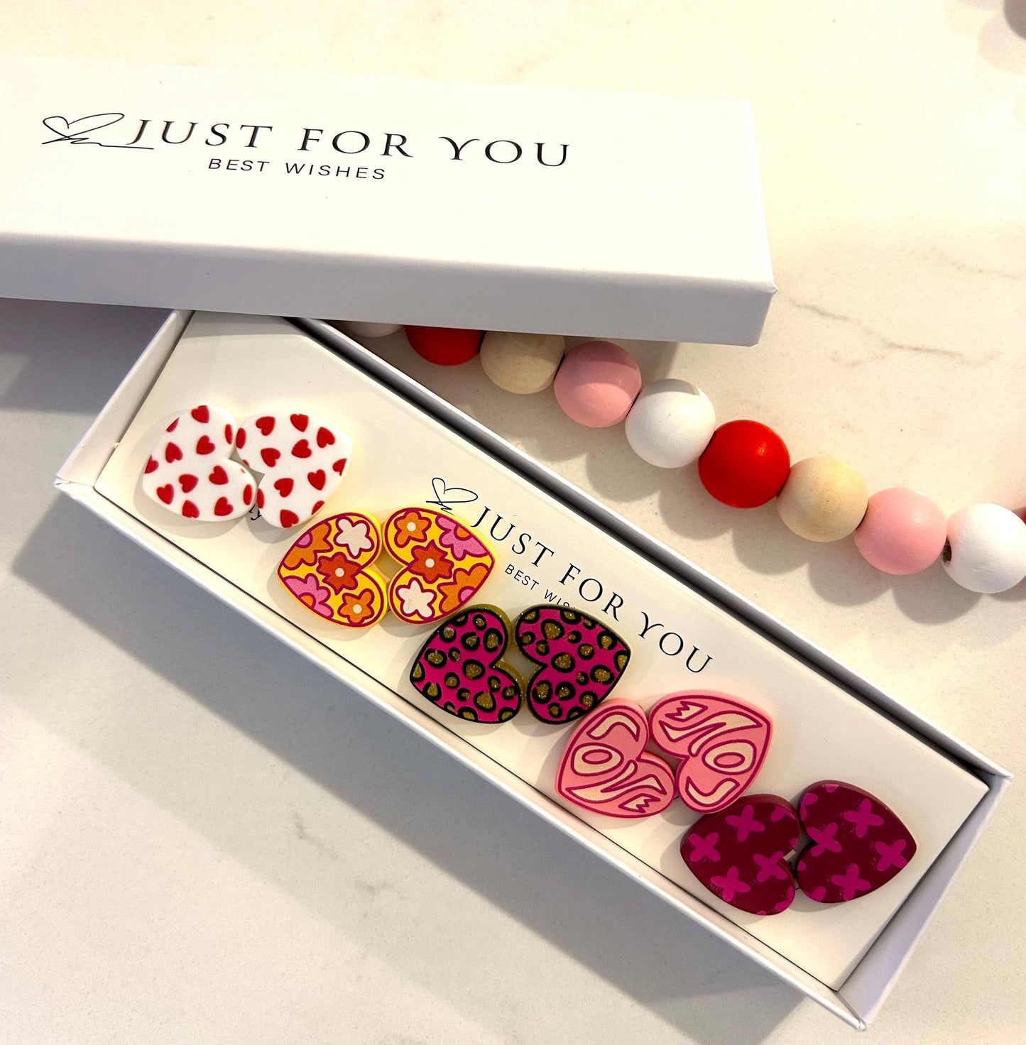 Just For You Earring Gift Box Set - Valentine's Hearts