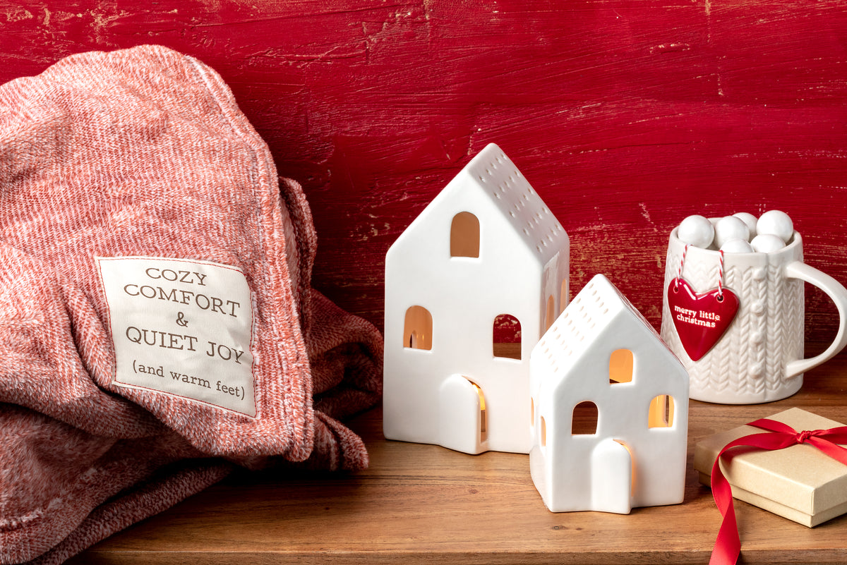 Merry Little Christmas Mug with Ornament Set