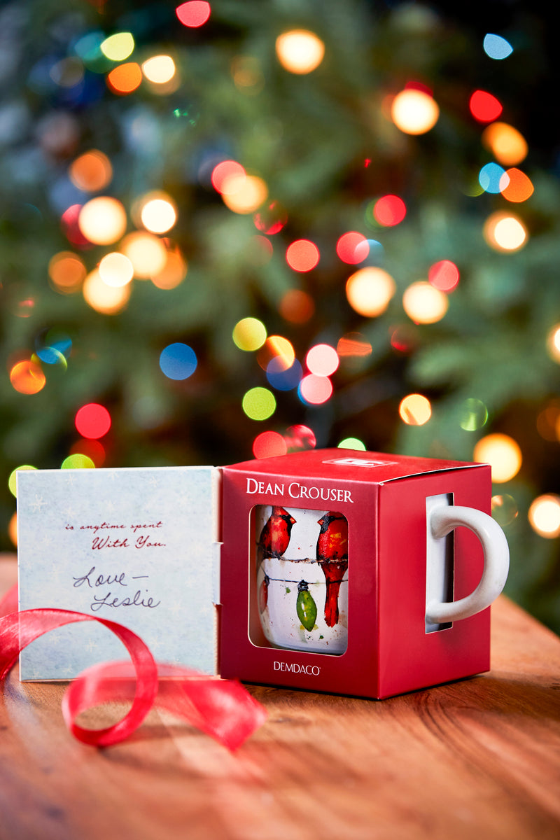 Cardinals on Lightstring Mug & Card Set