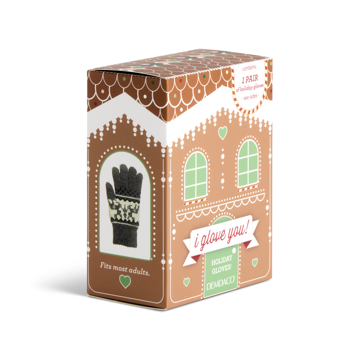Holiday Winter Gloves - Cream & Tan