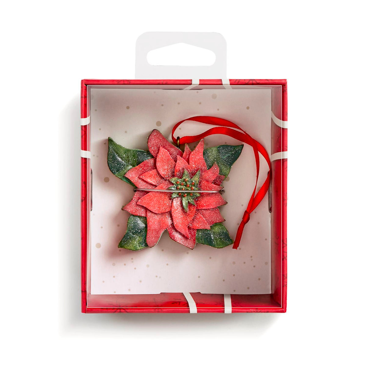 Poinsettia Mini Resin Ornament
