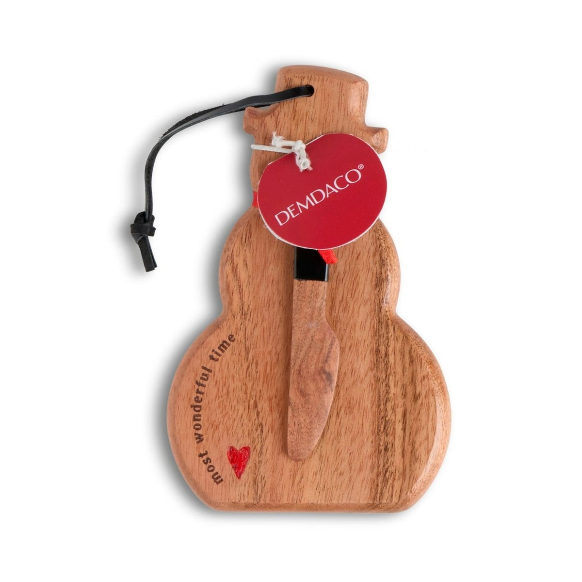 Snowman Mini Wood Serve Board - Most Wonderful Time