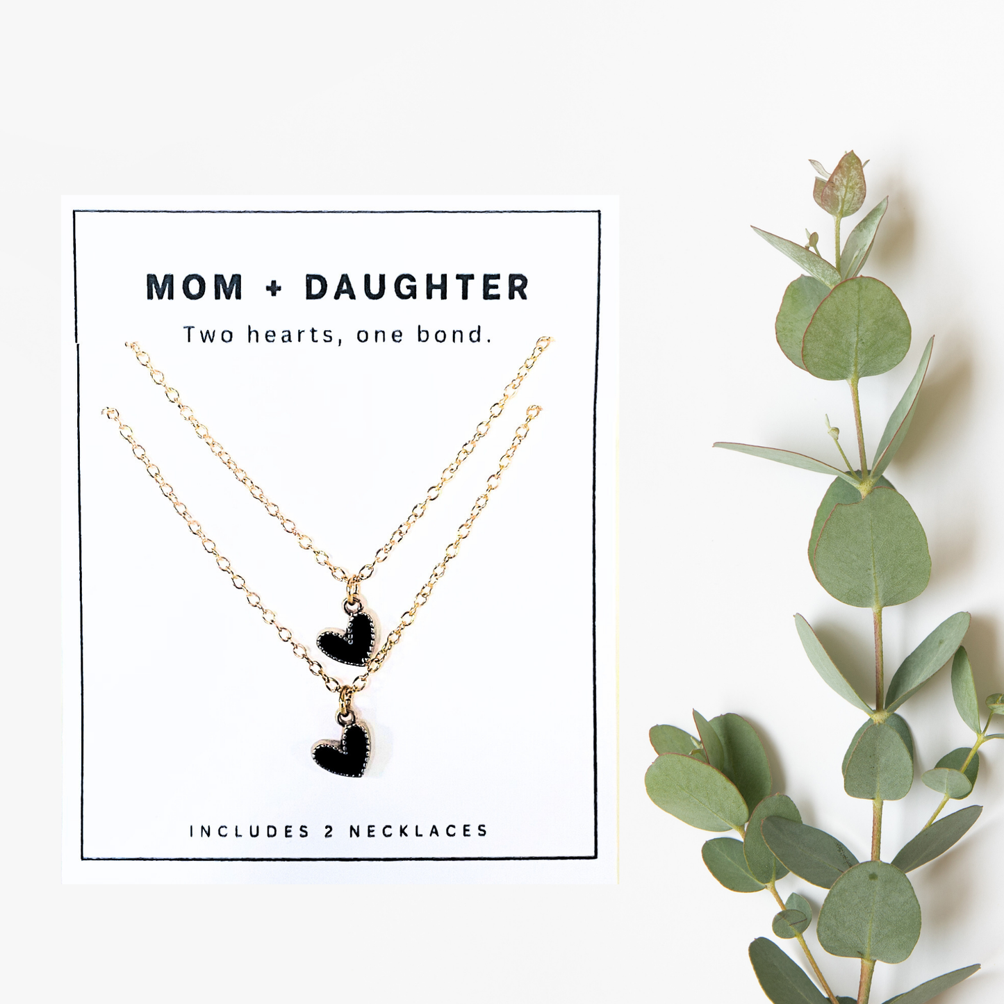 Mom & Daughter Heart Necklace Set