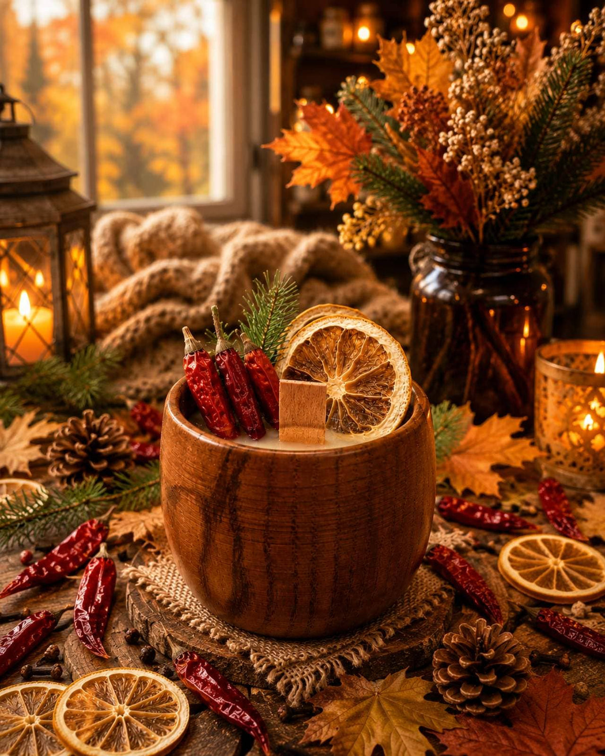 Hot Spice Wood Wick Candle