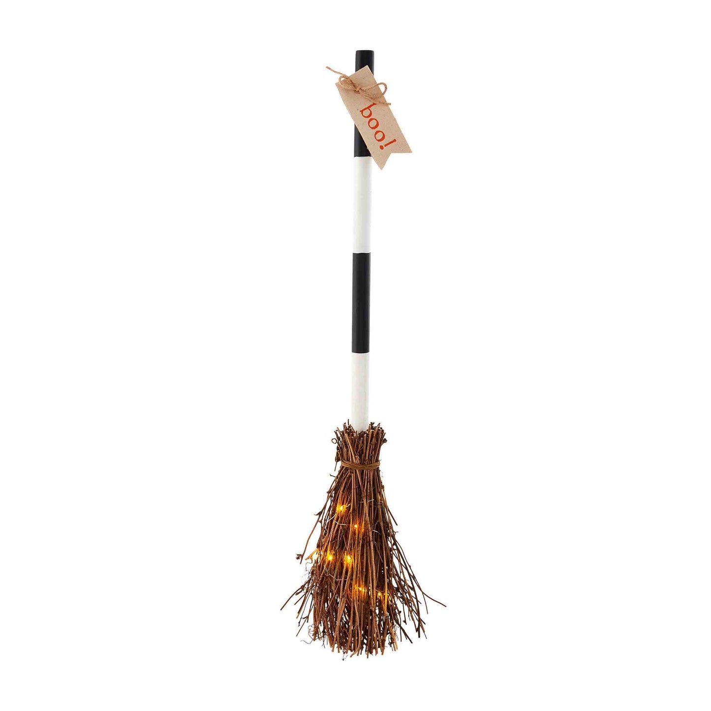 Light Up Broom Decor - Boo