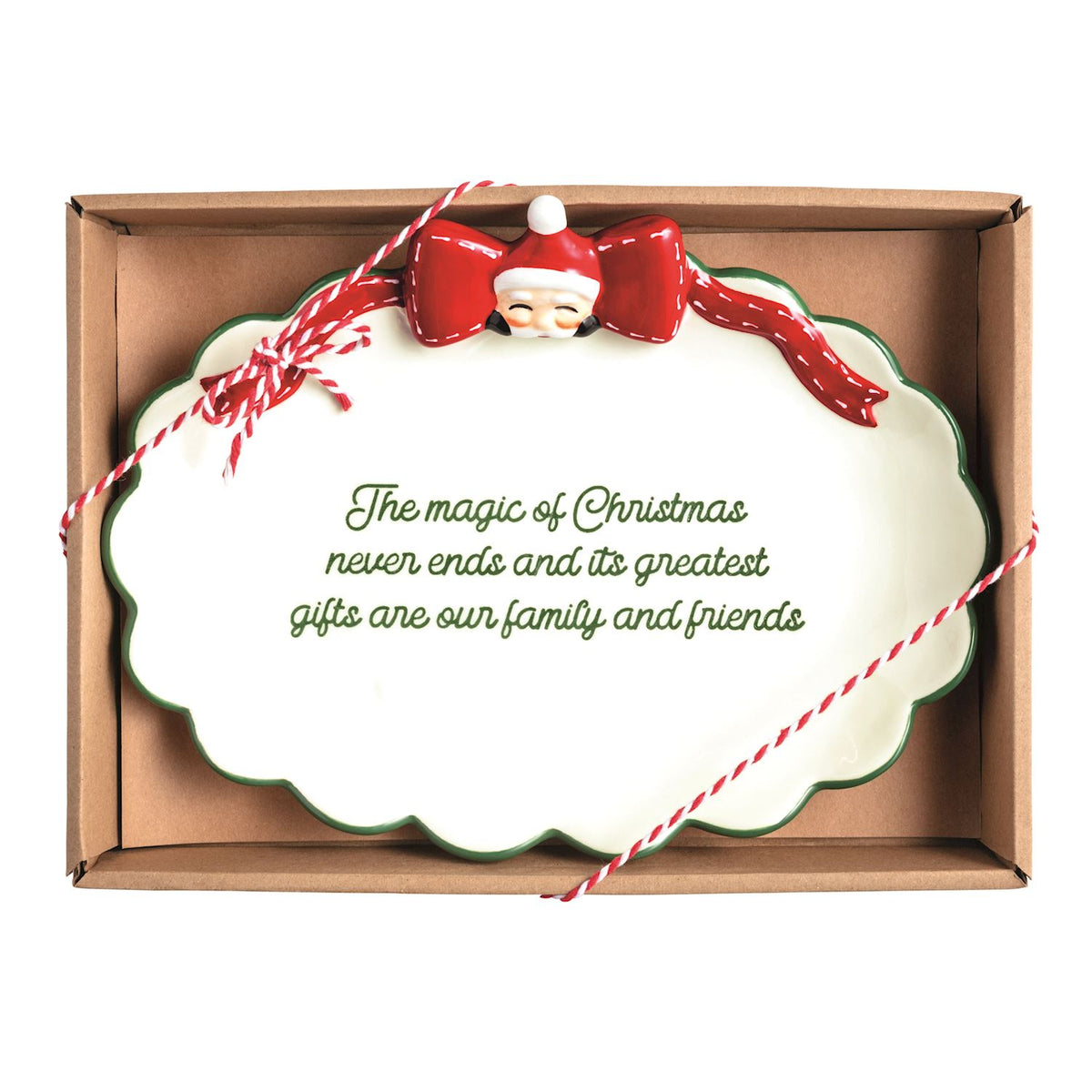 Santa Bow Sentiment Tray