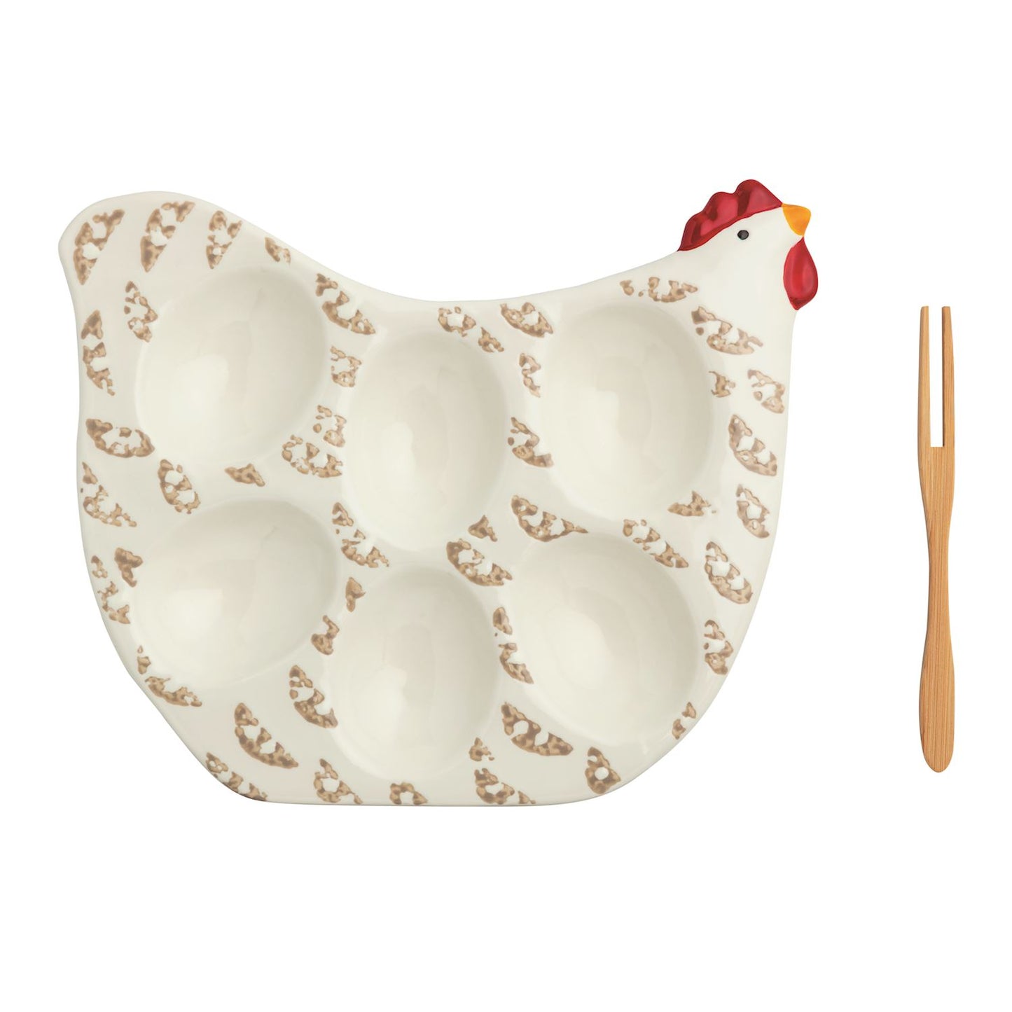 Mini Rooster Deviled Egg - Cream