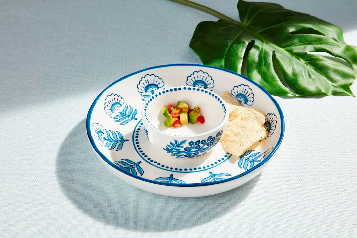 Block Print Chip & Dip Set