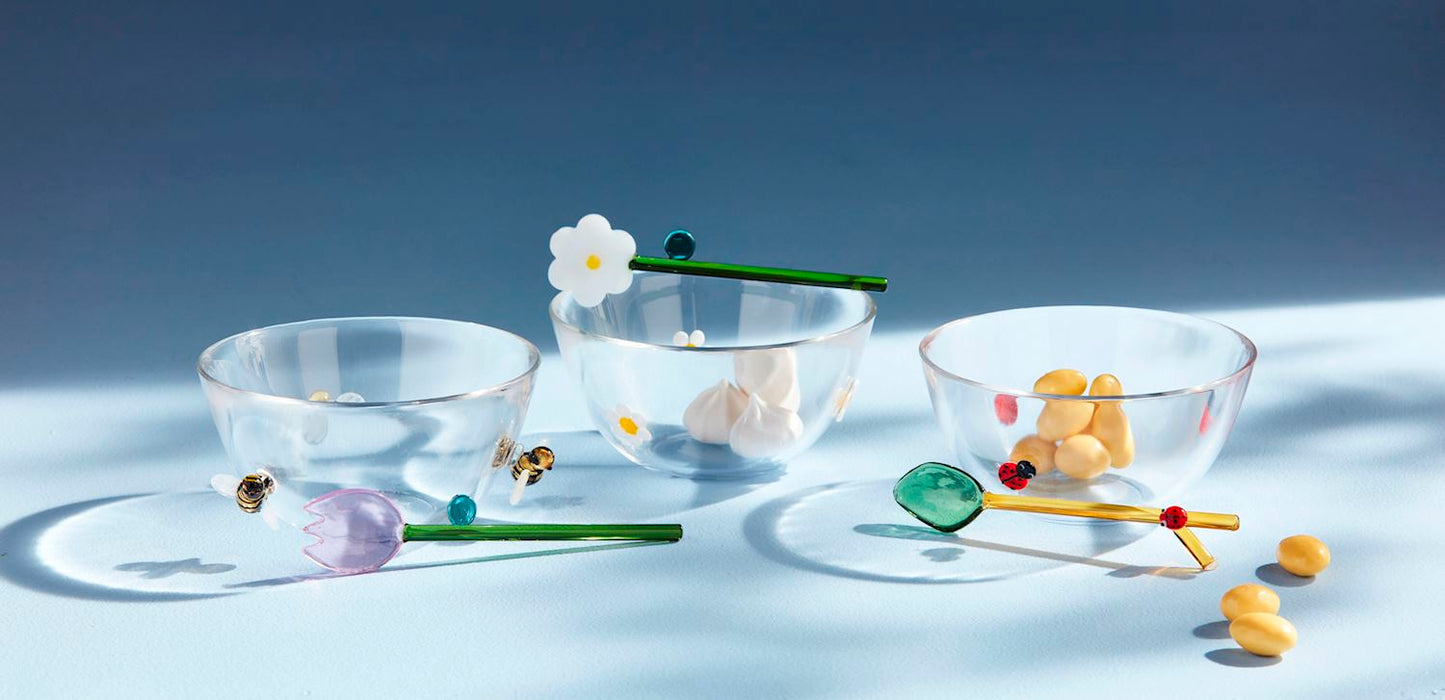Glass Tidbit Set - Lady Bug