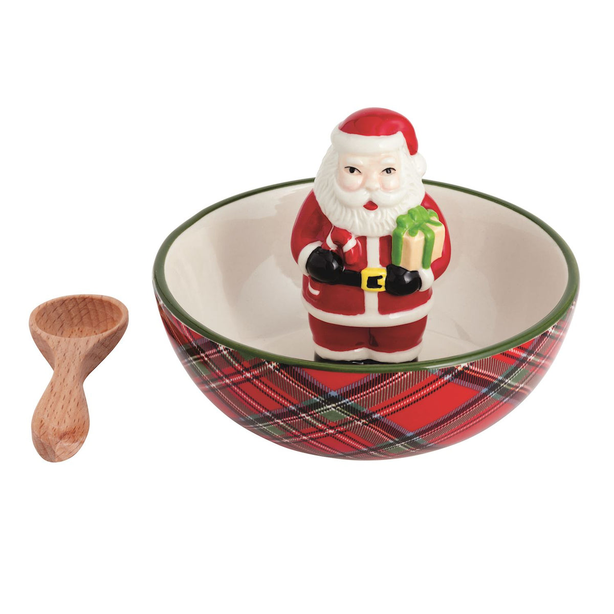 Santa Tartan Candy Dish