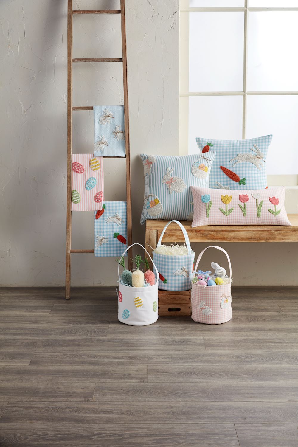 Beaded Easter Basket - Pink Gingham