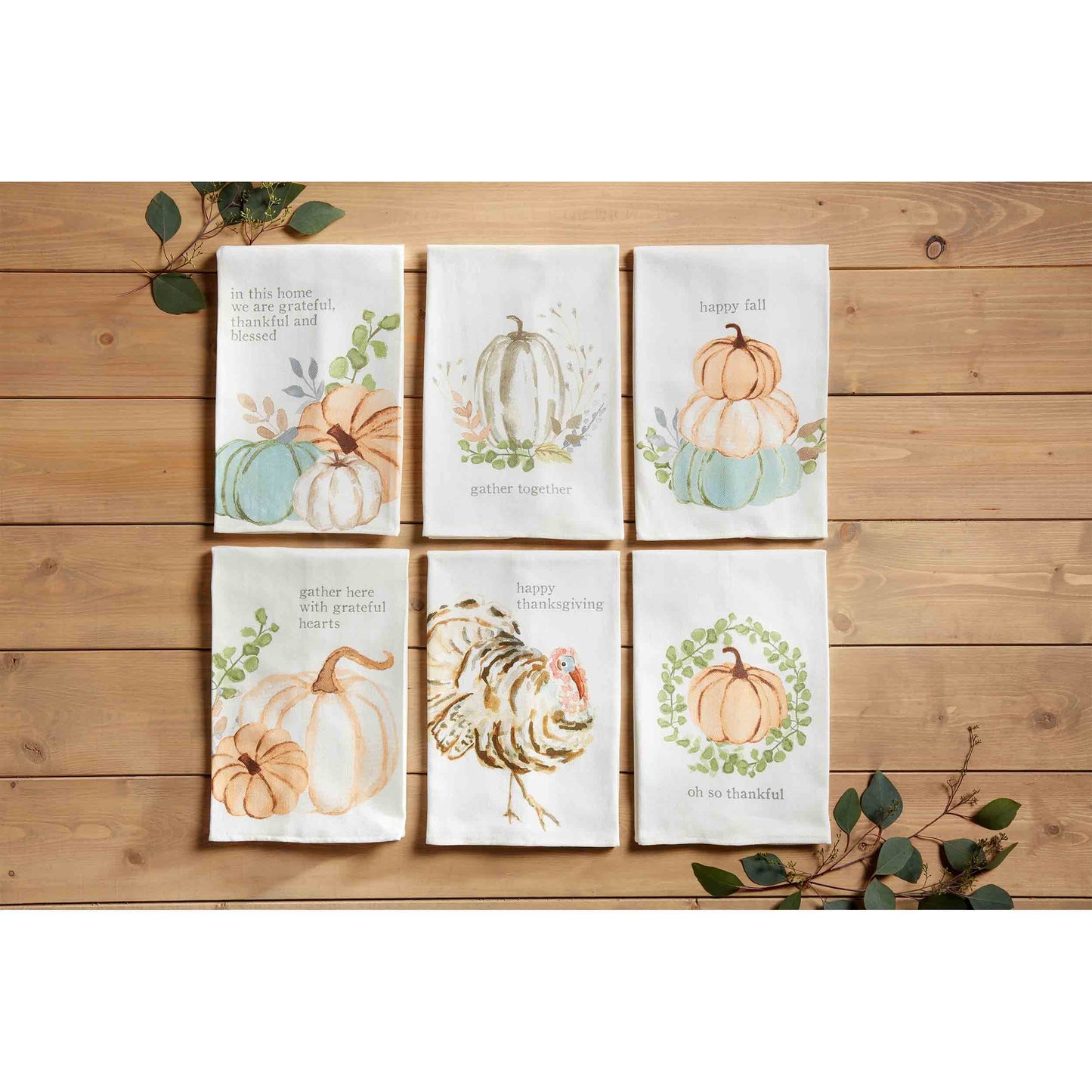 Watercolor Hand Towel - Grateful Thankful