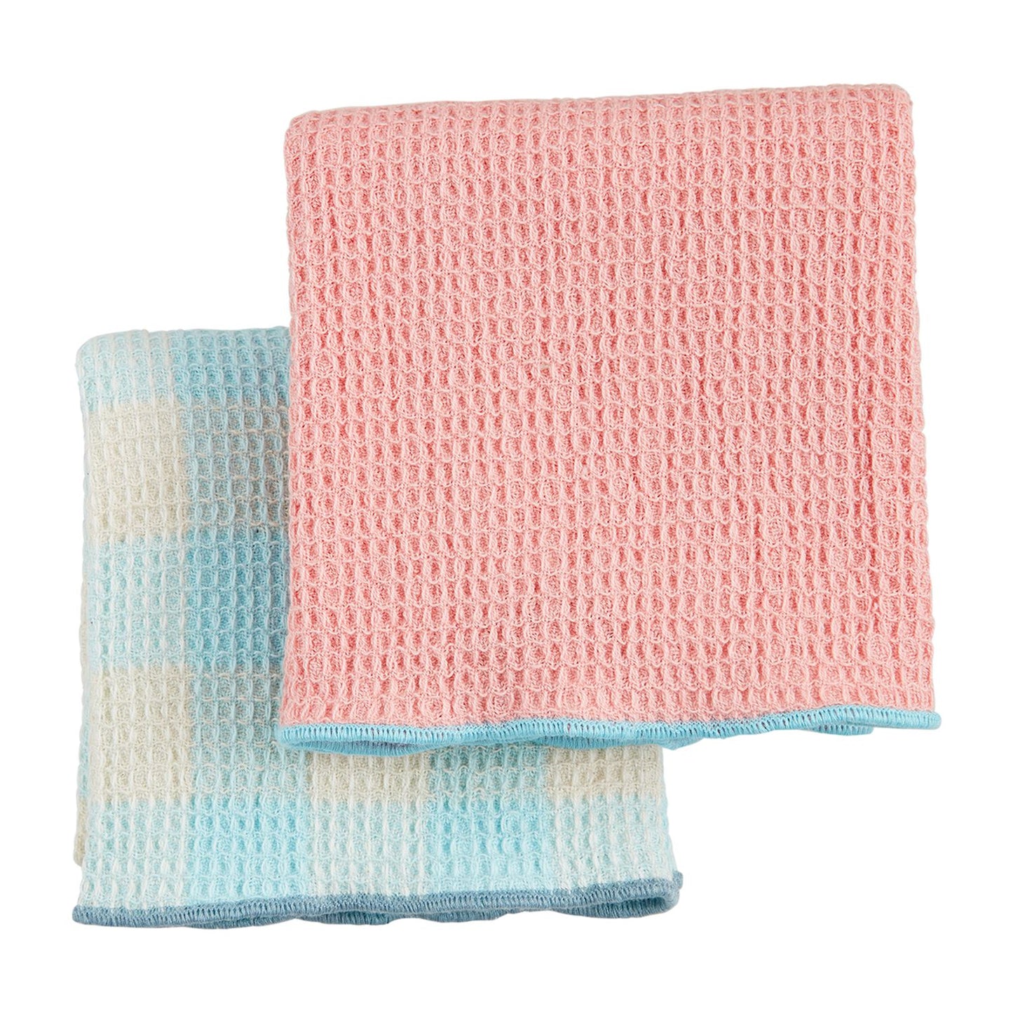 Colorful Waffle Towels - Pink