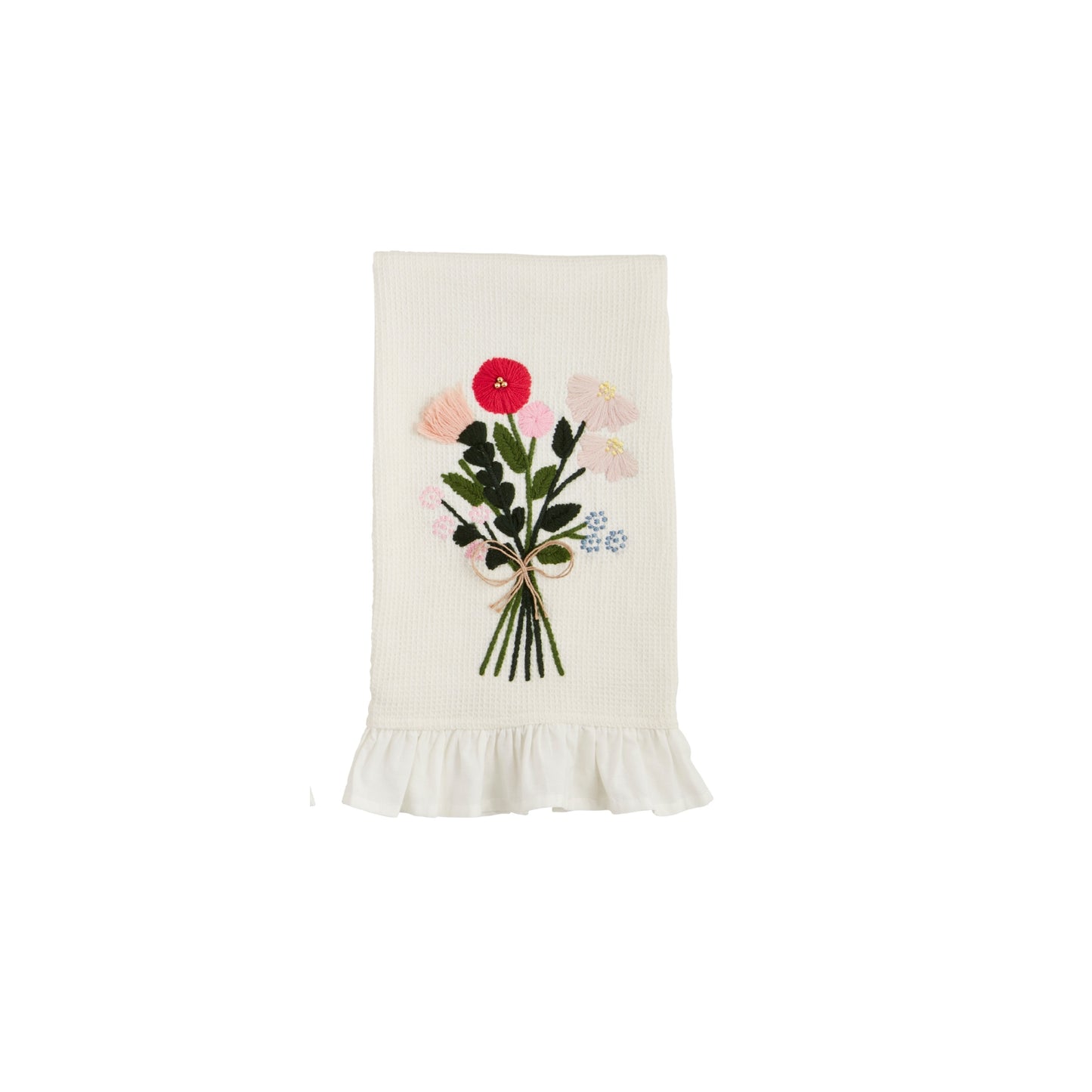 Floral Waffle Weave Towel - Bouquet
