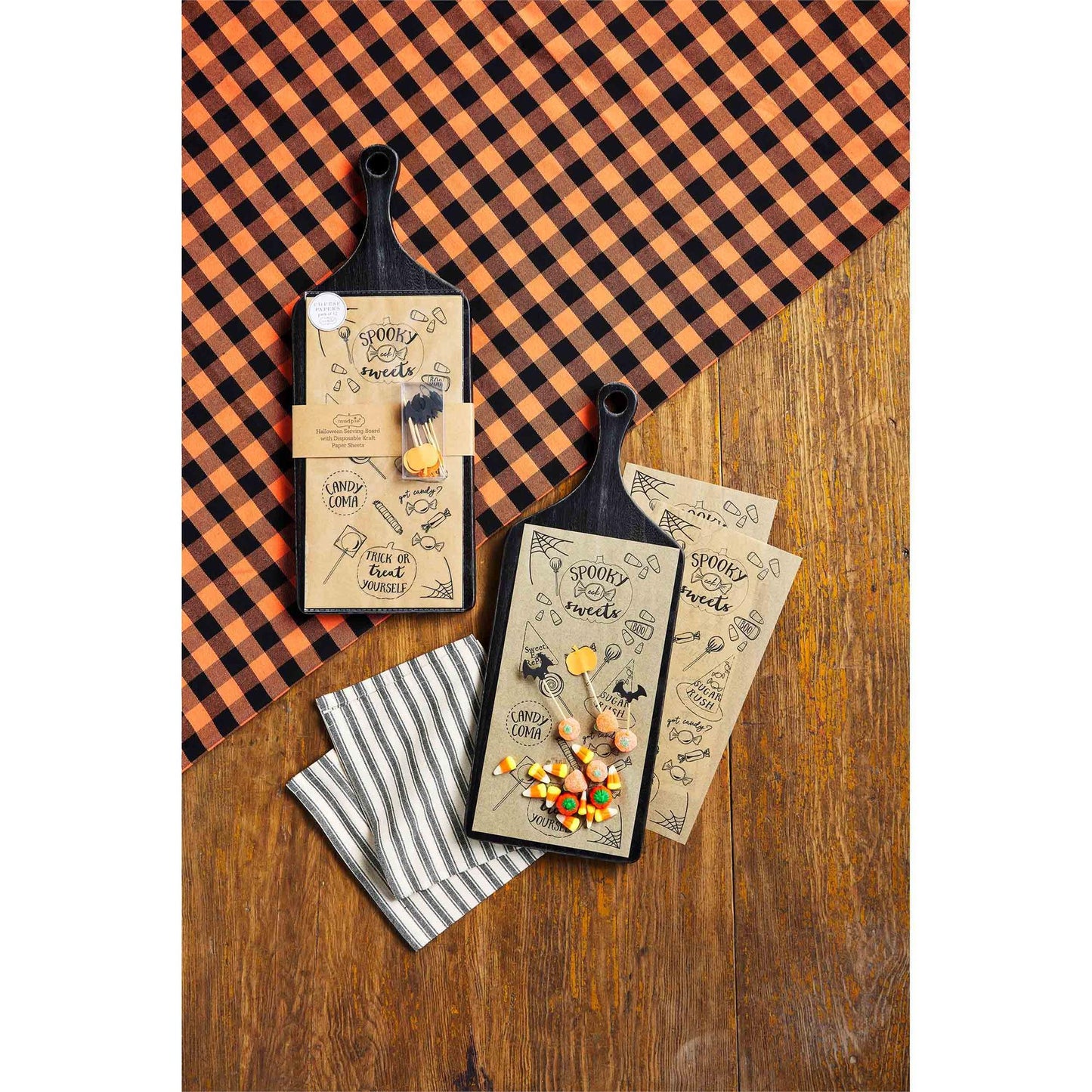 Halloween Cheese Board & Wax Paper Set