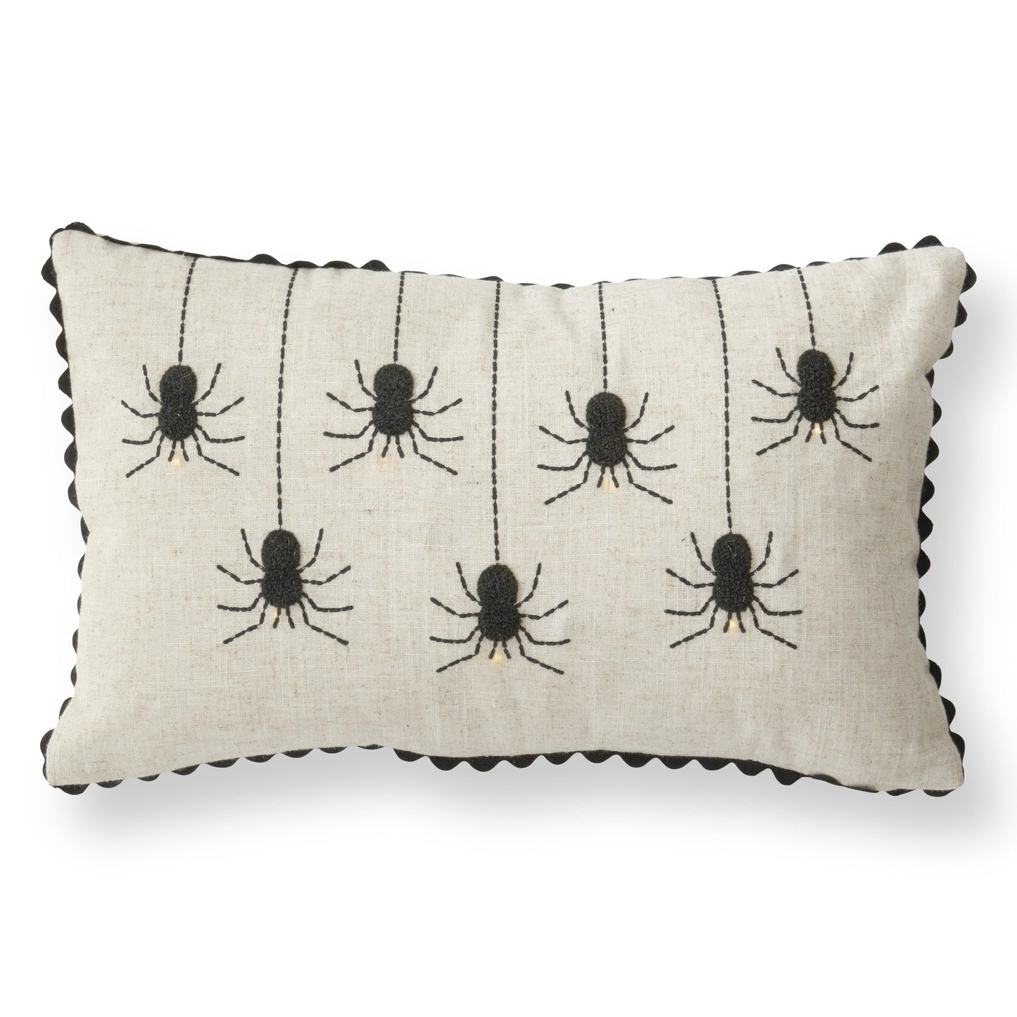 Tan LED Spider Lumbar Pillow