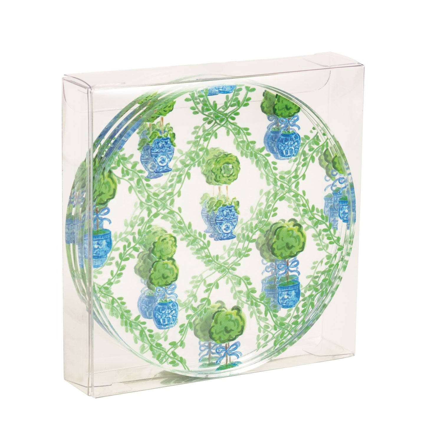 Topiary Pattern Coaster Set
