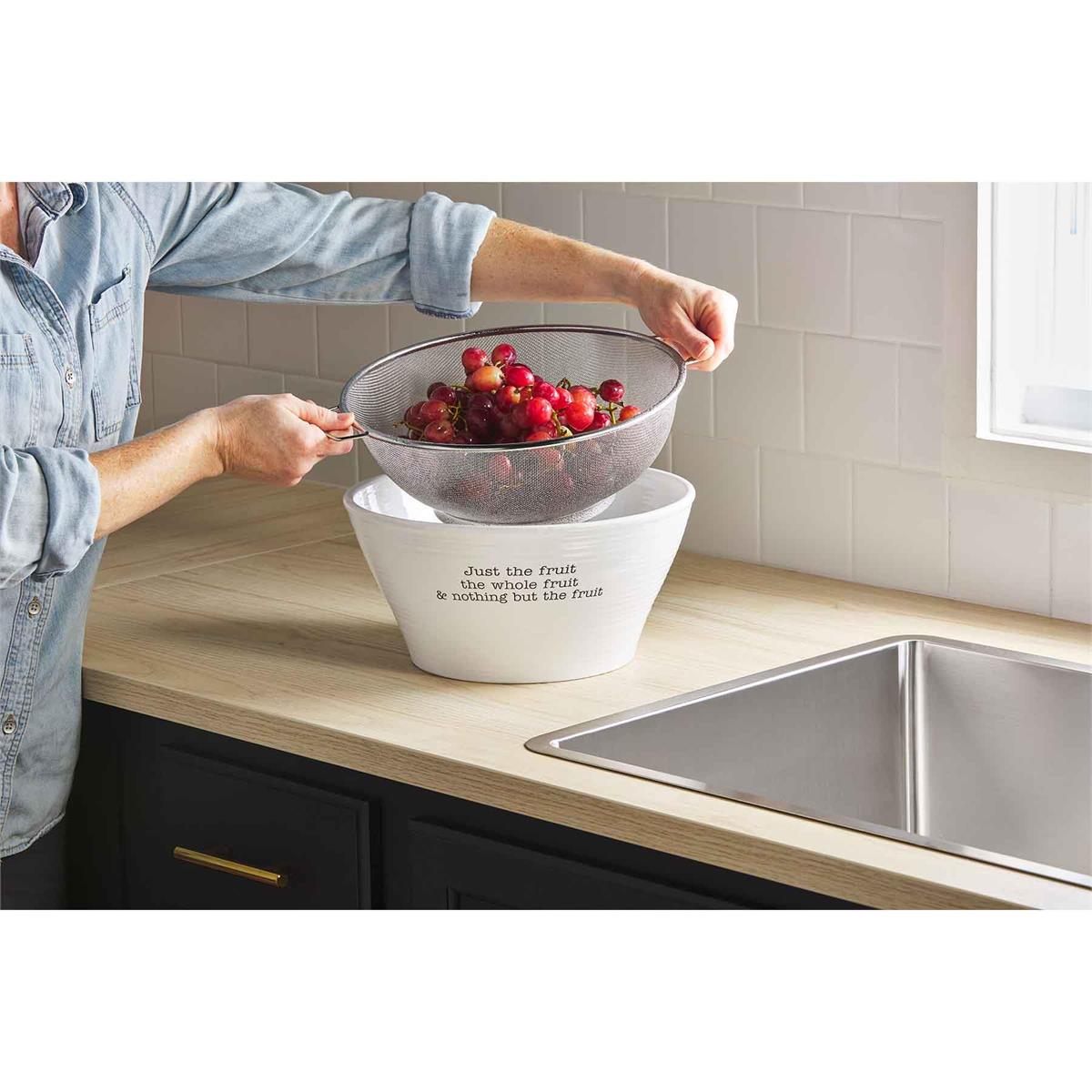 Fruit Bowl & Strainer Set