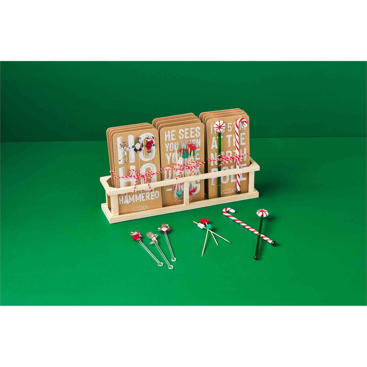 Christmas Bar Cocktail Stirrer Set - Ho Ho Ho