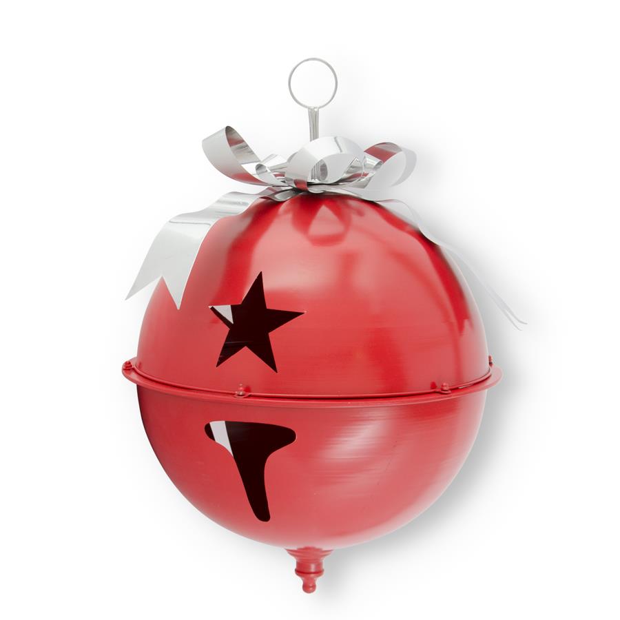 Red Metal Jingle Bell with Bow & Hanger