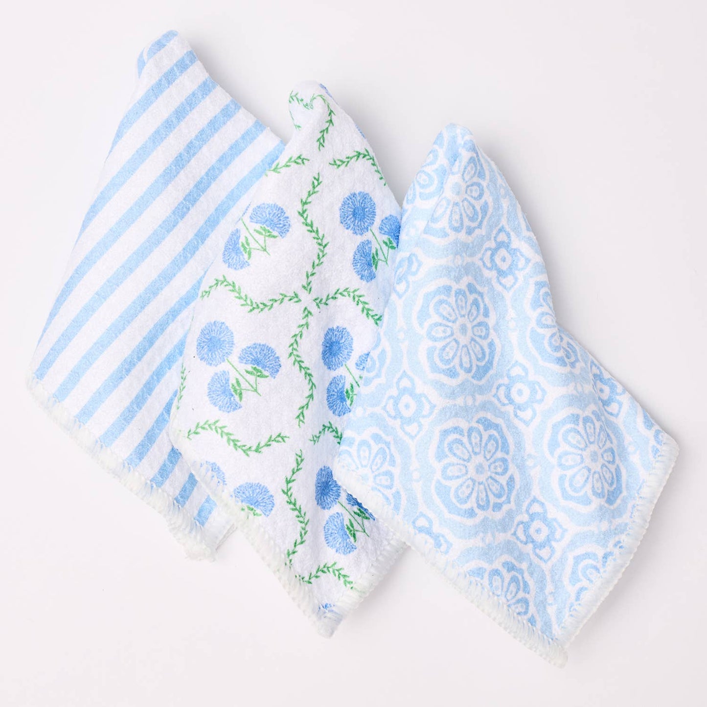 Quick Dry Dish Towel Set - Blue Sweetbriar Charm