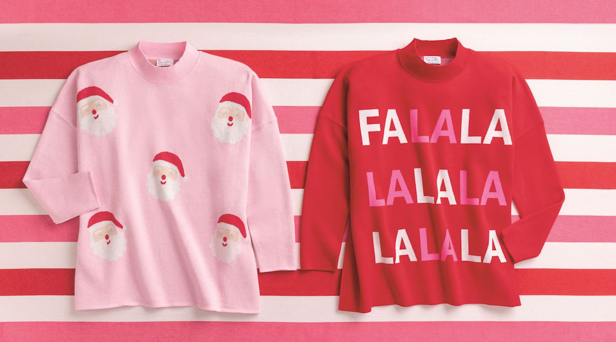 Pink Holiday Jacquard Sweater