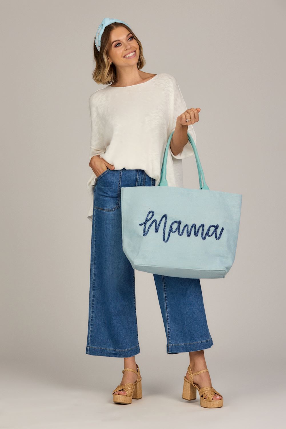 Blue Mama Sparkle Tote Bag