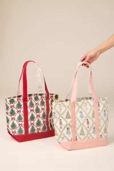 Christmas Tree Canvas Tote