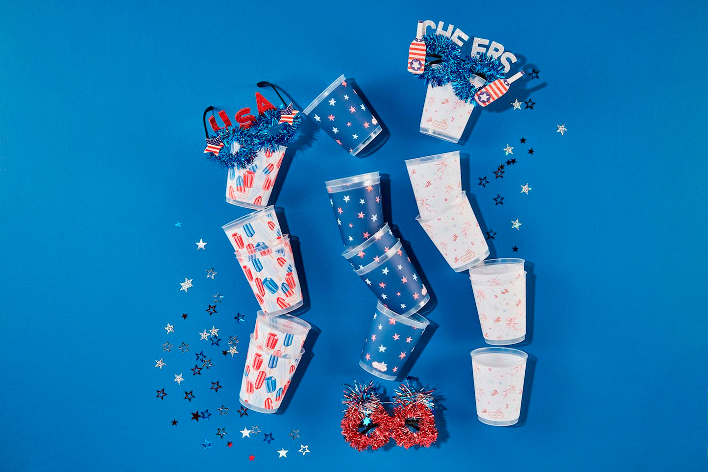 4th Of July Party Cup Set- Fireworks
