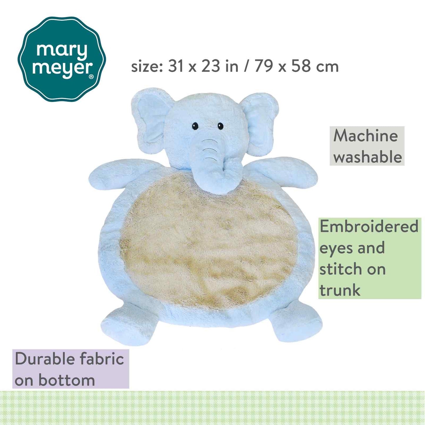 Blue Elephant Baby Mat