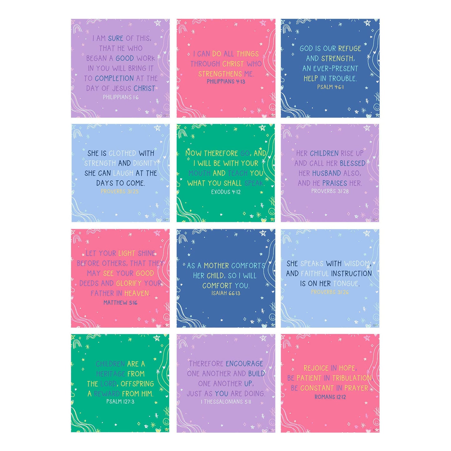 Bible Verse Card Set - For Mothers