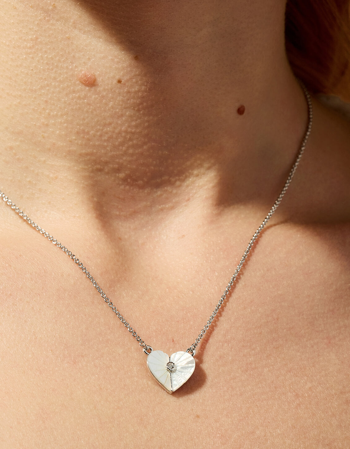 Sea La Vie Necklace Radiant/Mother-of-Pearl Heart - Silver