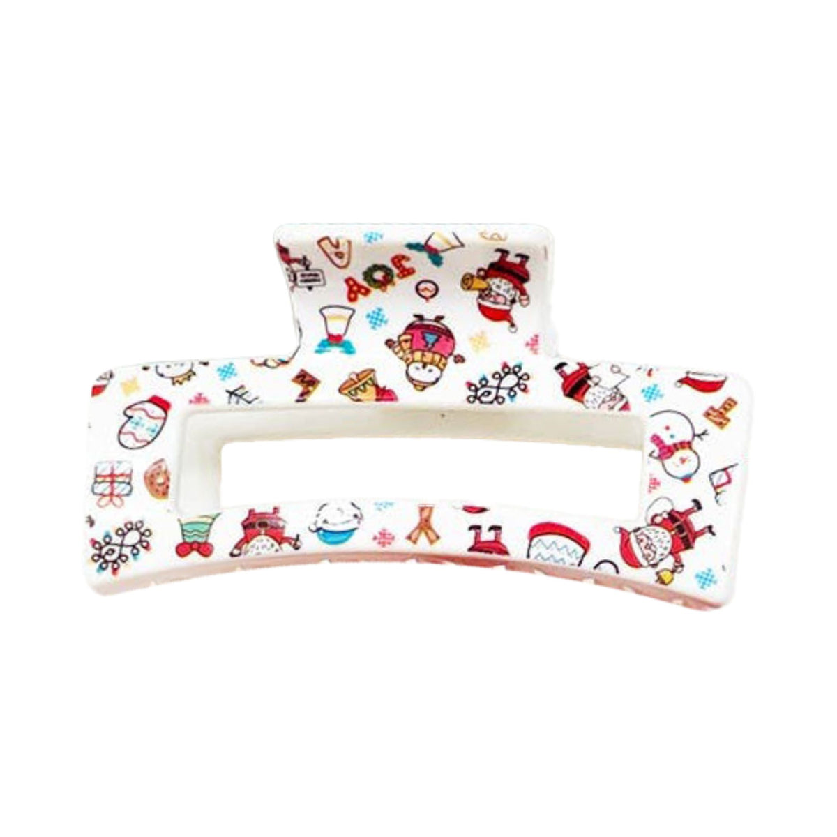 Christmas Rectangle Hair Claw Clip