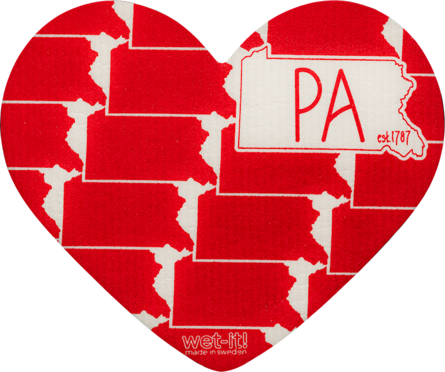 Pennsylvania Heart Swedish Dish Cloth