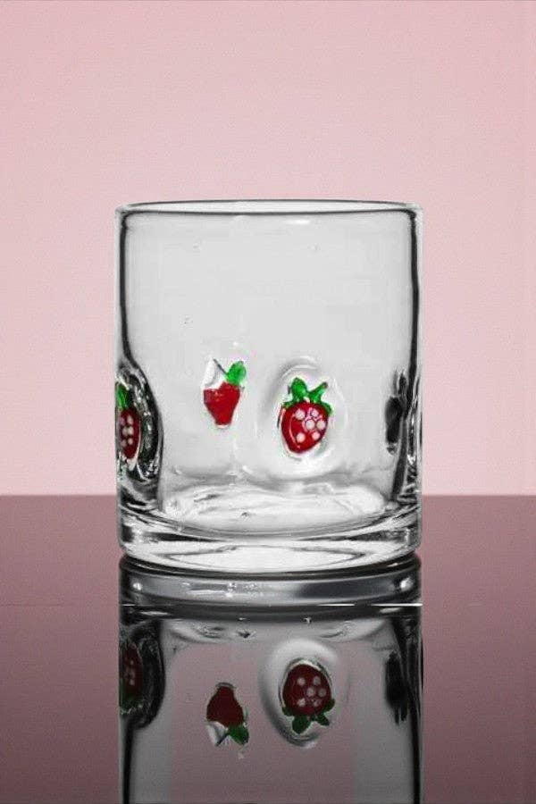 Strawberry Drinking Glass