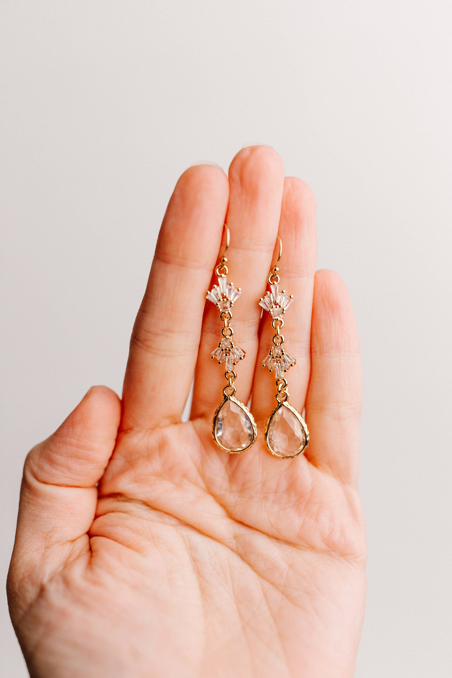 Rainfall Bridal Dangle Earrings