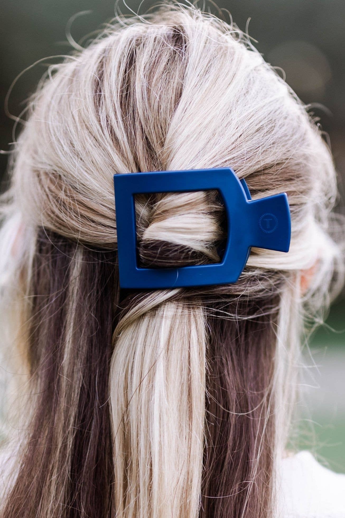 Square Flat Hair Clip - Midnight Rain