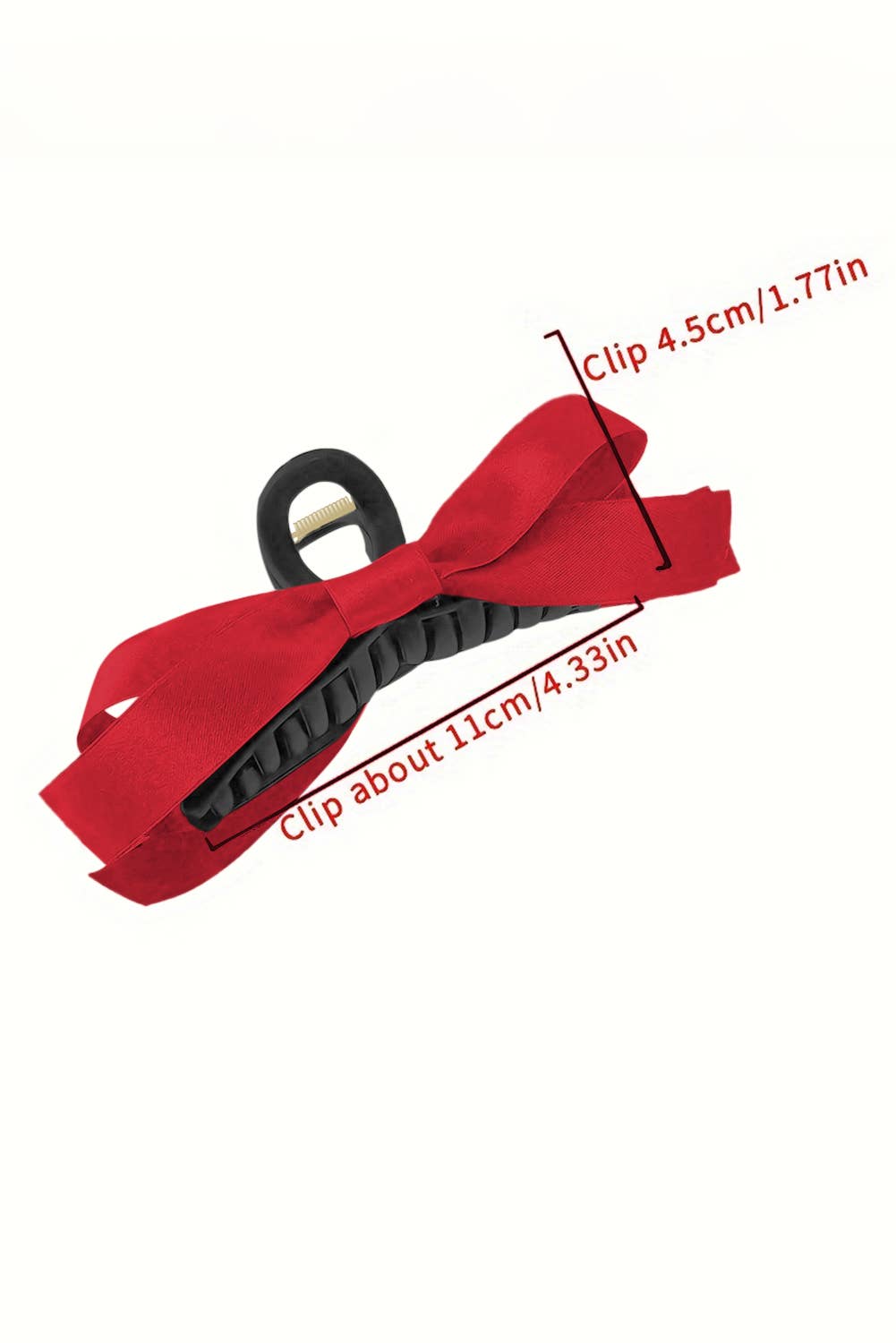 Holiday Bow Large Claw Clip