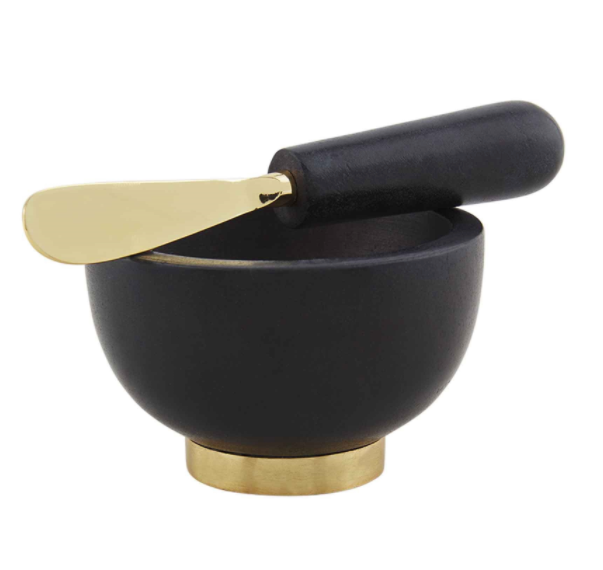 Black Marble Dip Bowl Set