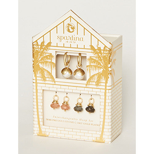 Bauble Store: Hoop Earring Set - Pearl