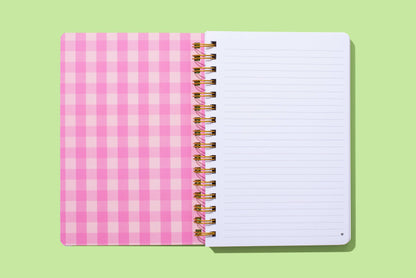 Pink with Wildflowers Hardcover Notebook