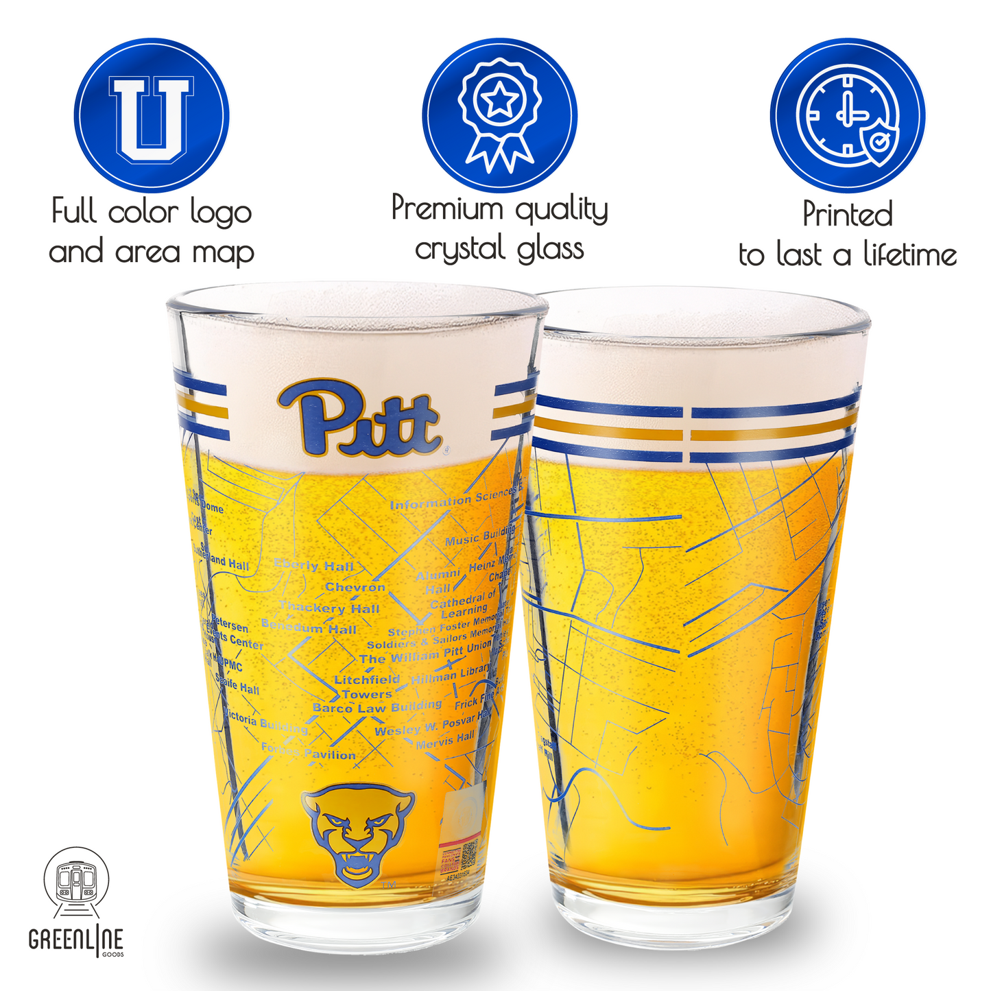 University of Pittsburgh Pint Glasses